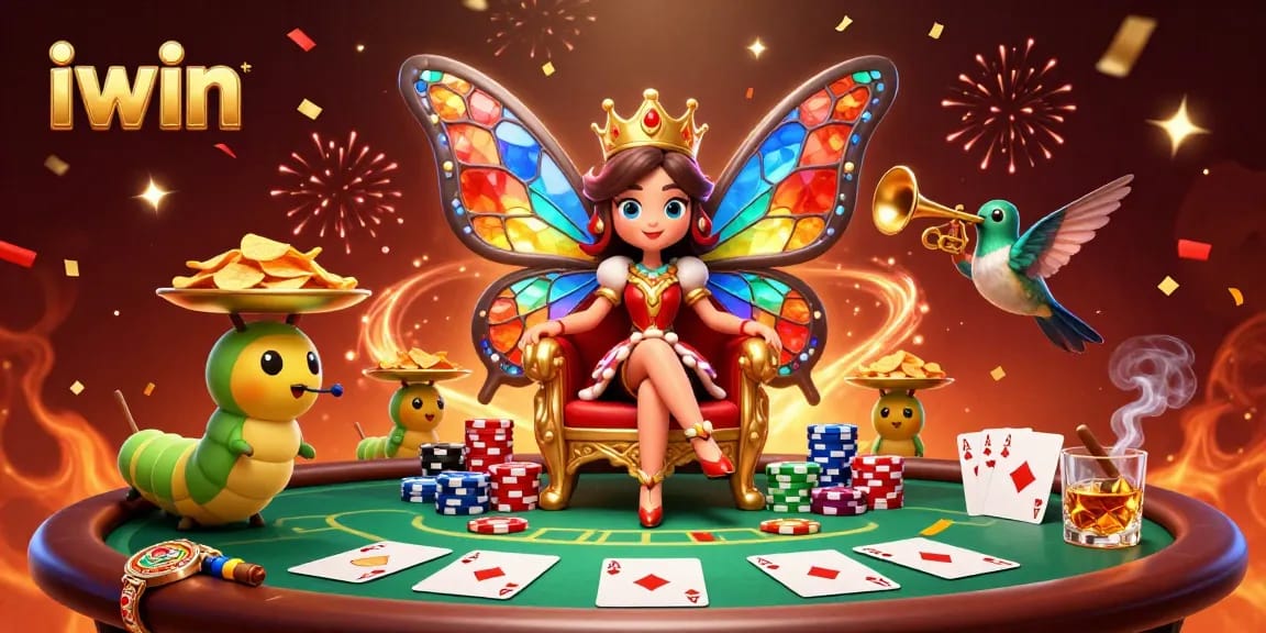 Experience the thrill of iwin casino games with vibrant characters and rich poker elements.