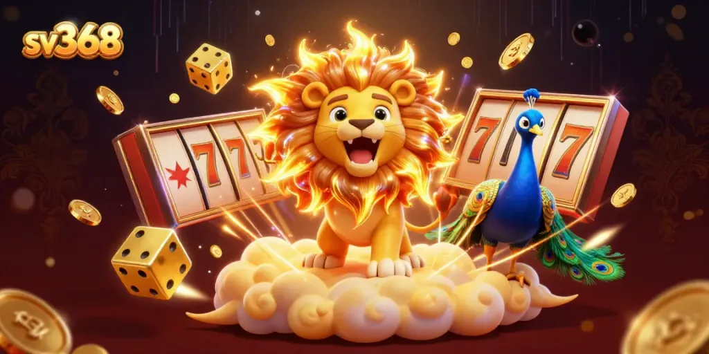 Experience thrilling gameplay and jackpots at sv368, featuring a lively casino scene with dynamic elements.