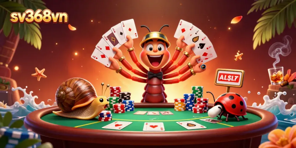 sv368vn players enjoying dynamic casino action with colorful poker chips and cards