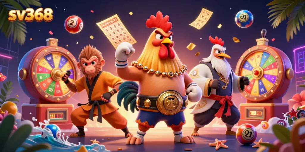 Engage with sv368's thrilling gaming world featuring dynamic lottery fun and vibrant characters.