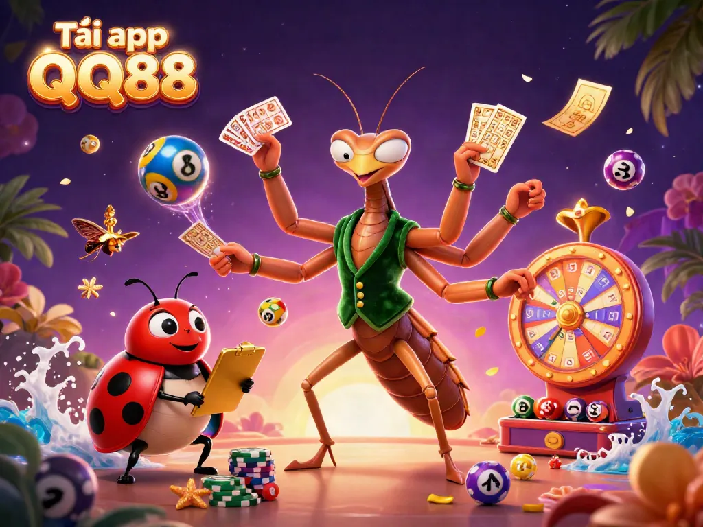 Engage with exciting gameplay while Tải app QQ88 for a chance to win big prizes in vibrant, colorful illustrations.